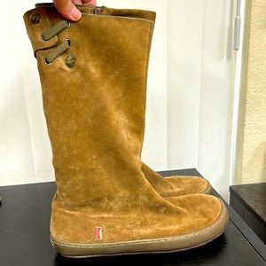 CAMPER Women’s tan Brown Leather Mid-Calf Zipper Boots size 9 40
